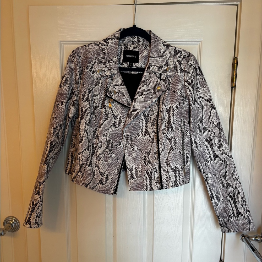 Express Snakeskin Leather Jacket